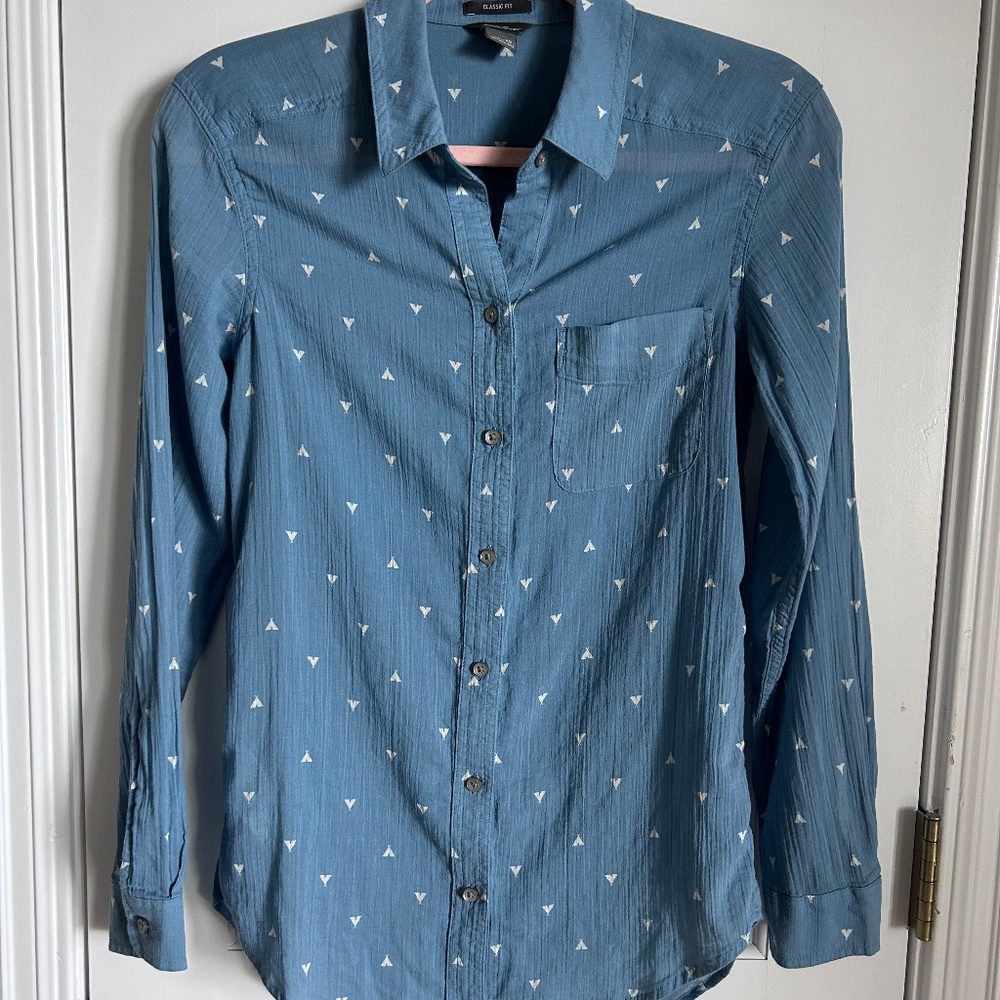 Button up top with tee pee print